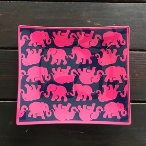 💓🐘Lilly Pulitzer Tusk In Sun Glass Catchall Tray Jewelry Dish